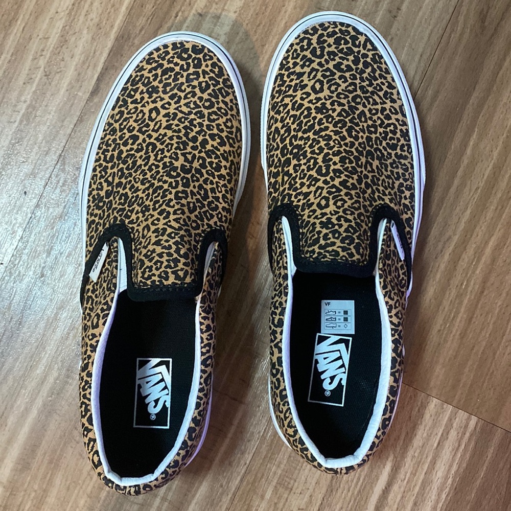 Cheetah print Vans Slip Ons